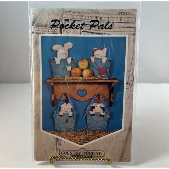 Pocket Pals Pattern Upcycled Jeans Pockets Country Thread Designs 1991 - Picture 2 of 5
